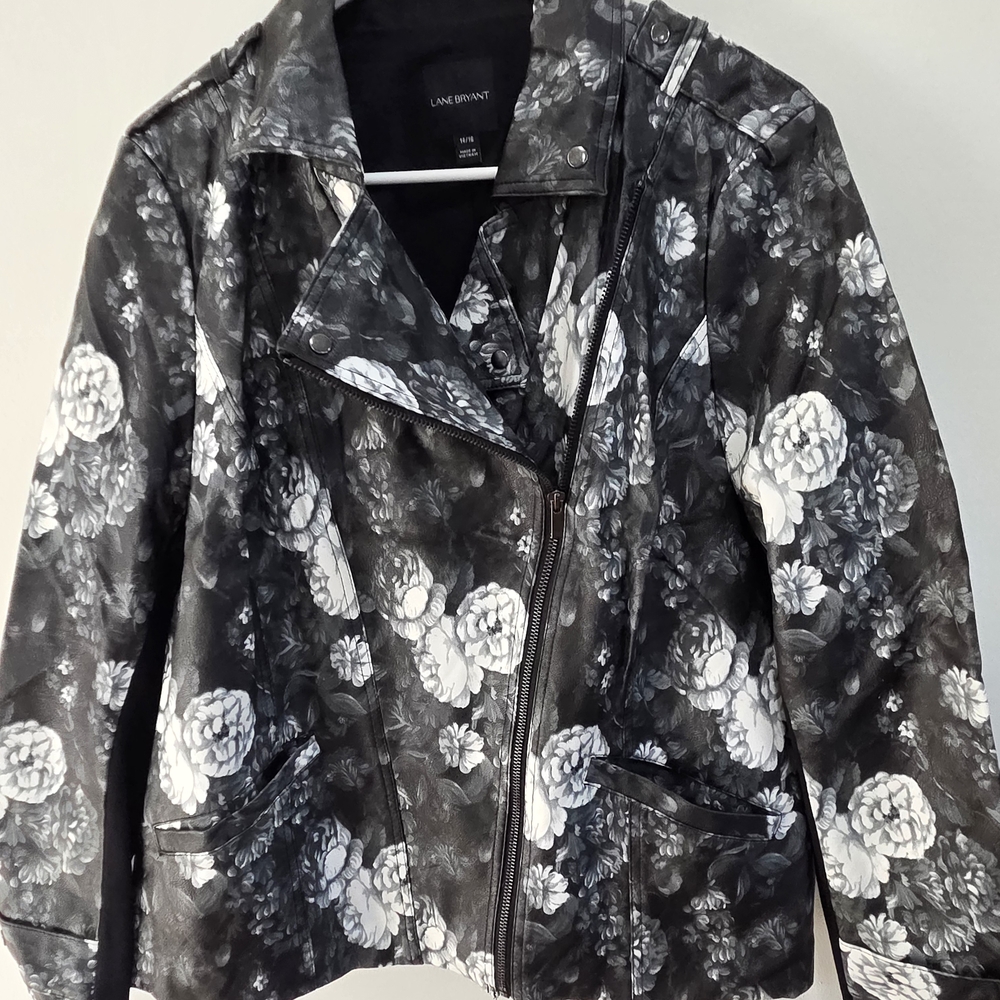 Lane Bryant Black Floral Women's Jacket